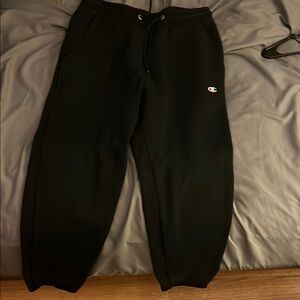 Champion Black Jogger Sweatpants with Elastic Cuffs